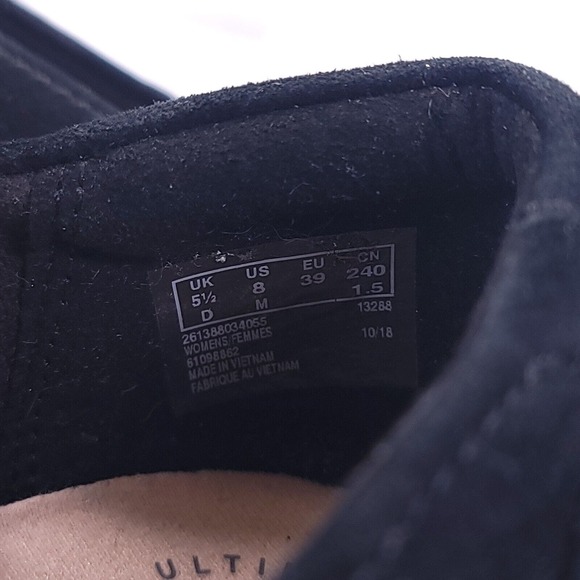 Clarks Sharon Tori Loafers Shoes 8 M Black Wedge Slip On Leather Suede - Picture 3 of 11